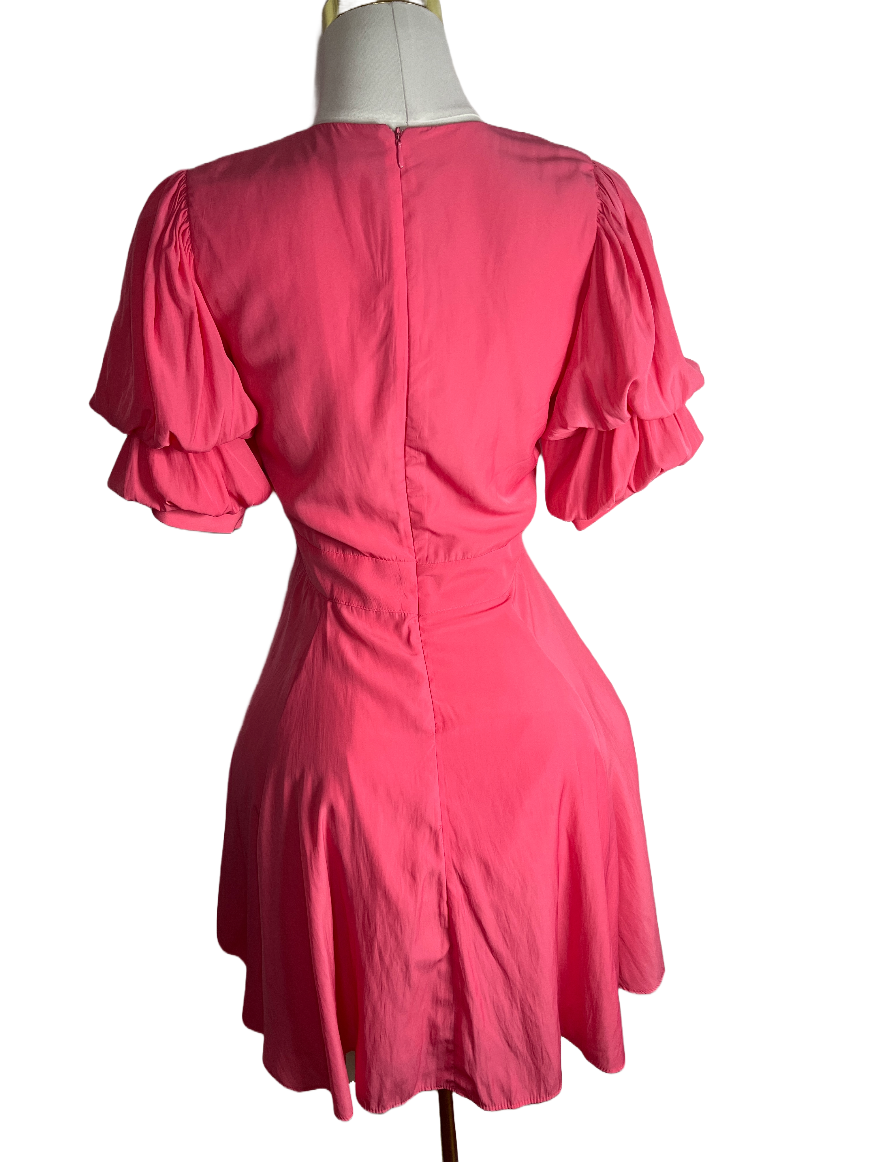 1. State - Pink Puff Sleeve Dress (M)