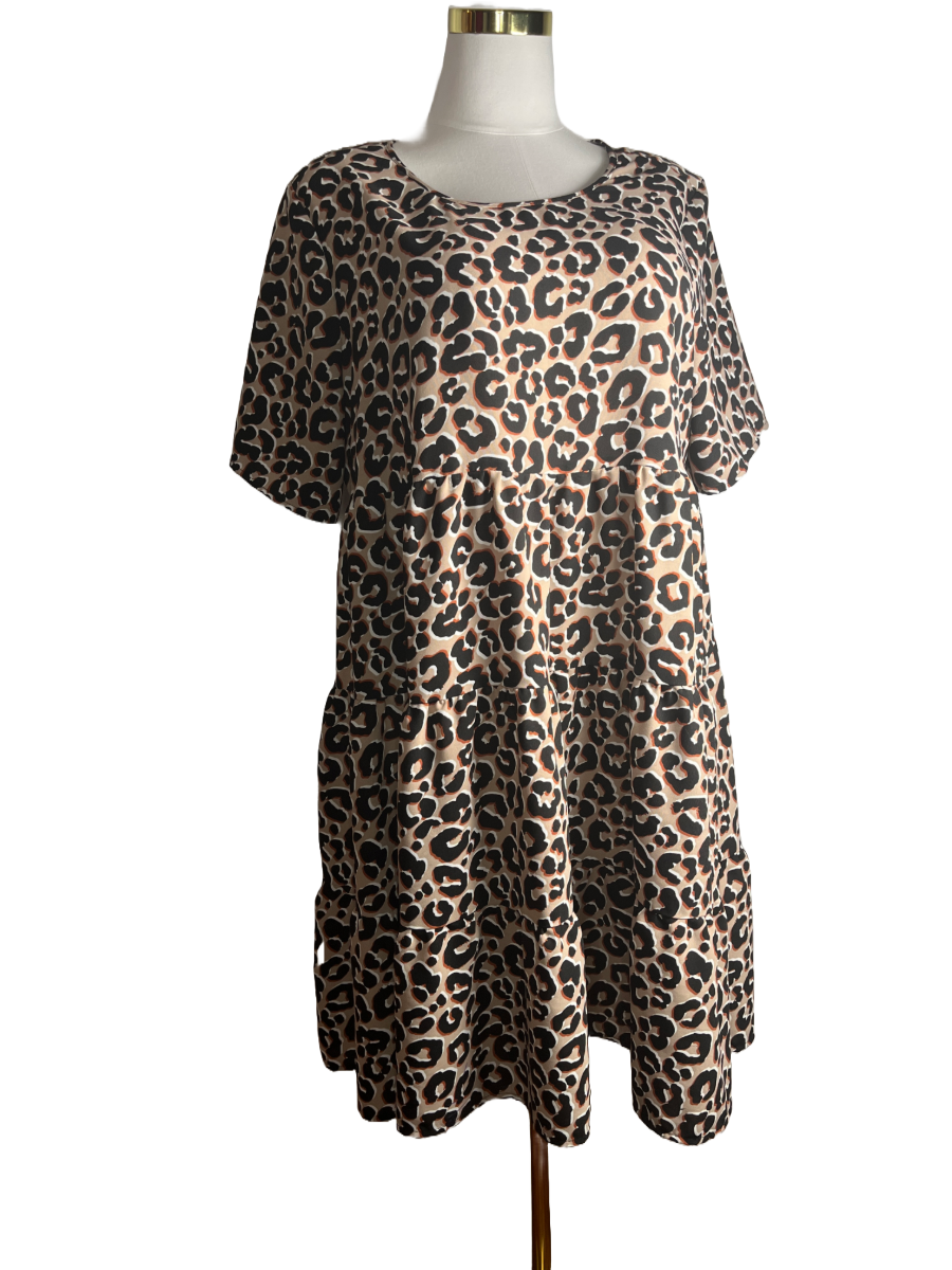Terra Sky - Leopard Print Dress (14 W)