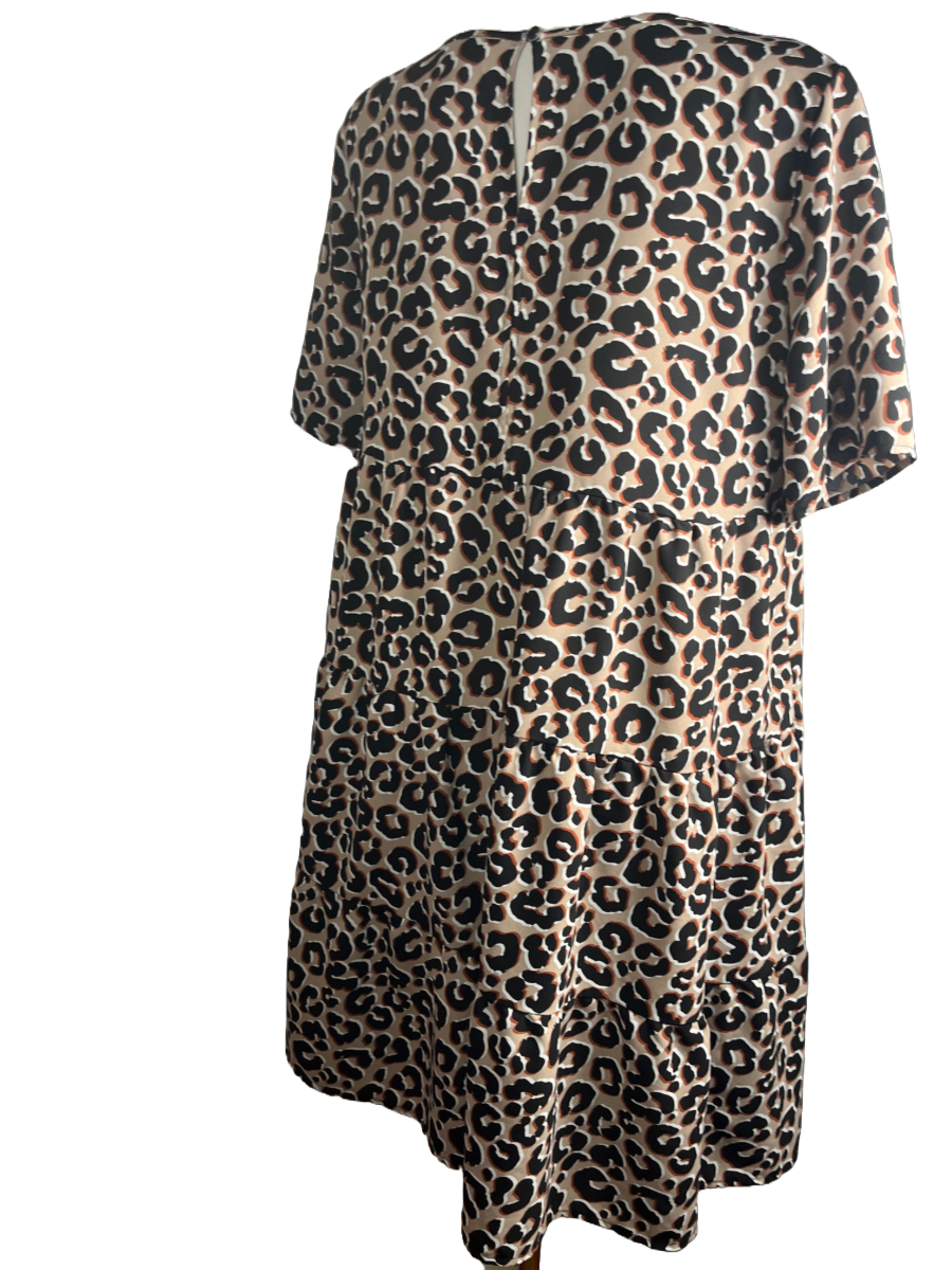 Terra Sky - Leopard Print Dress (14 W)