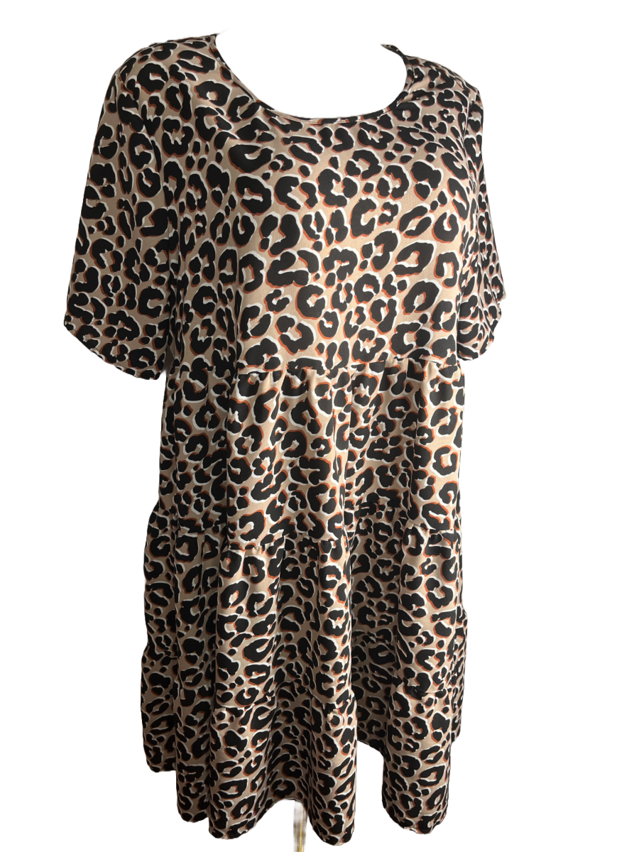 Terra Sky - Leopard Print Dress (14 W)