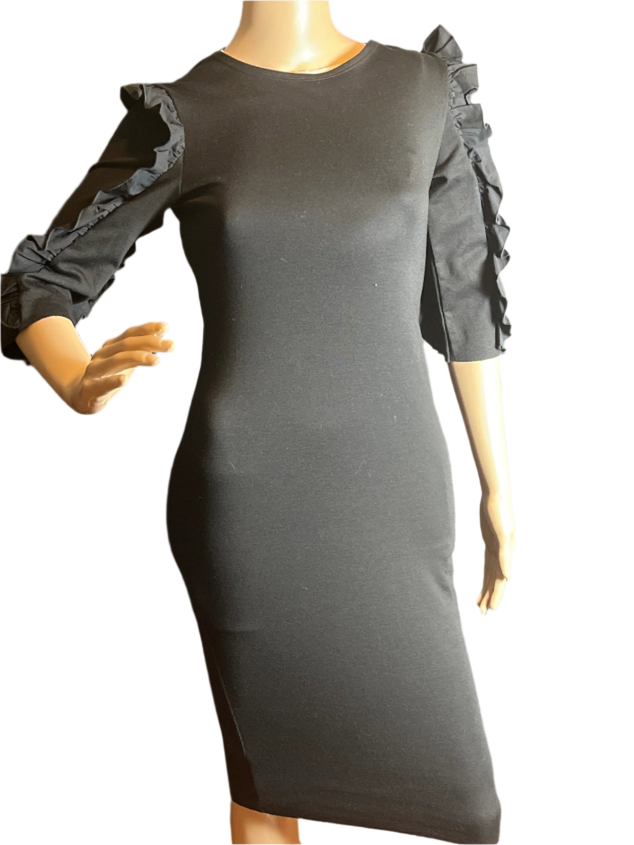 Zara - Elegant Black Dress (S )