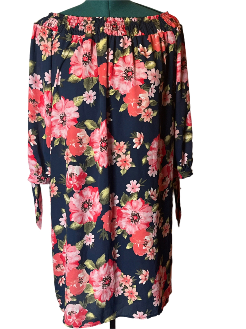 Love J - Floral Off-Shoulder Dress (2x)
