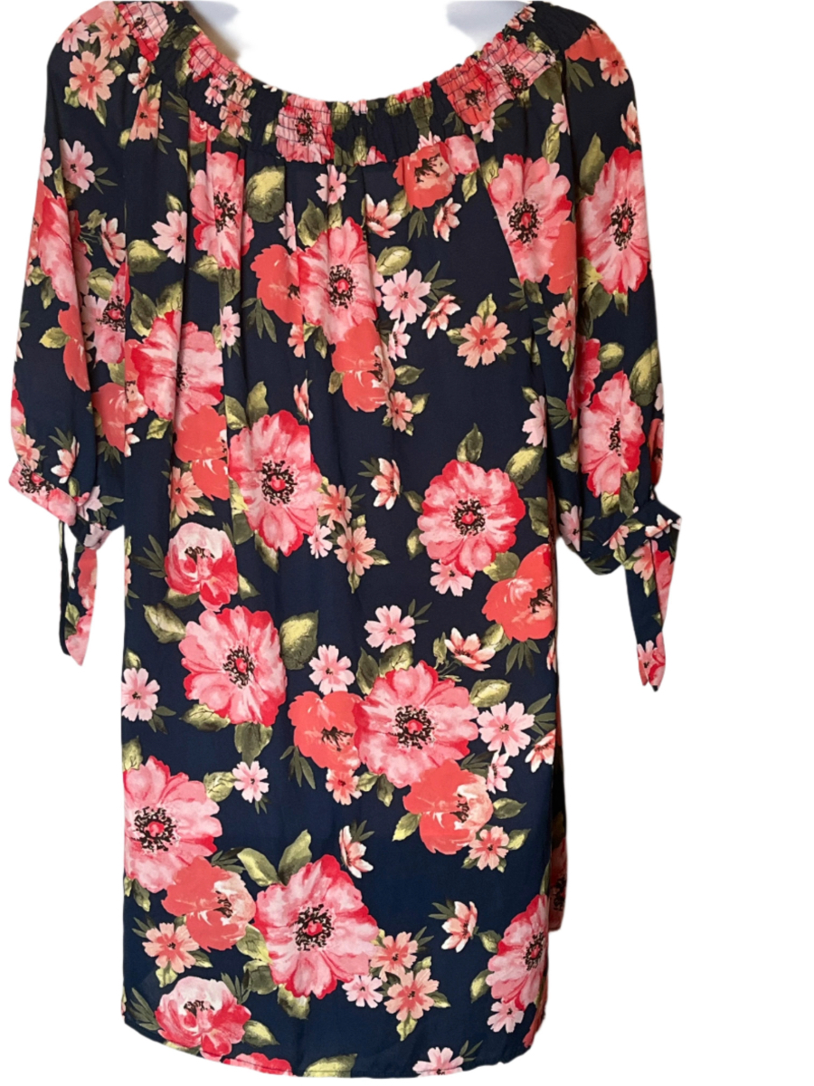 Love J - Floral Off-Shoulder Dress (2x)