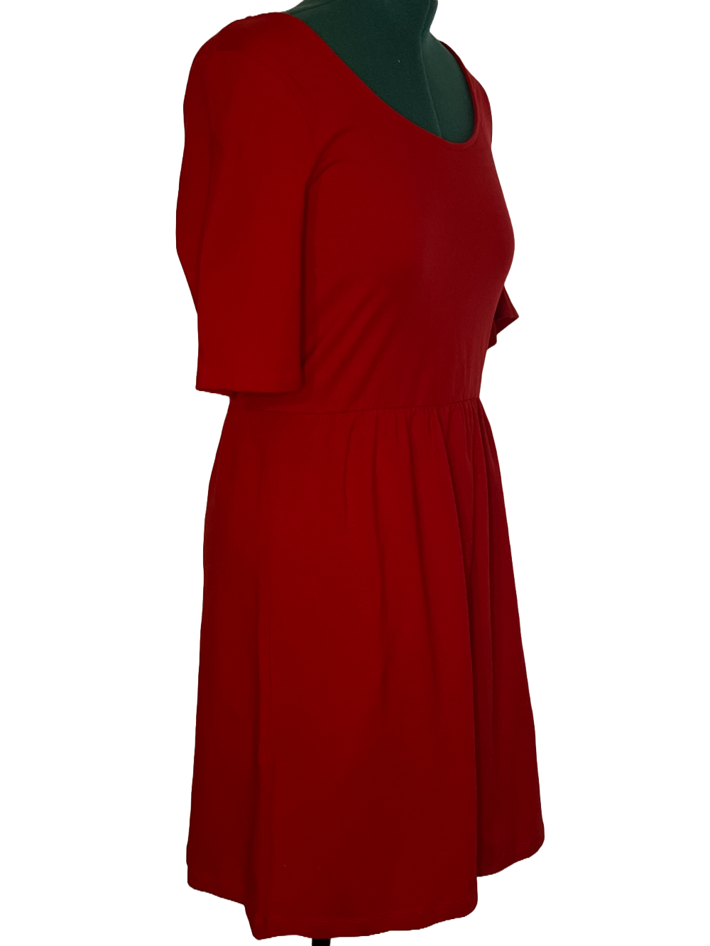 New with Tag-Effortless Elegance – Old Navy Red Short Sleeve Dress (L)