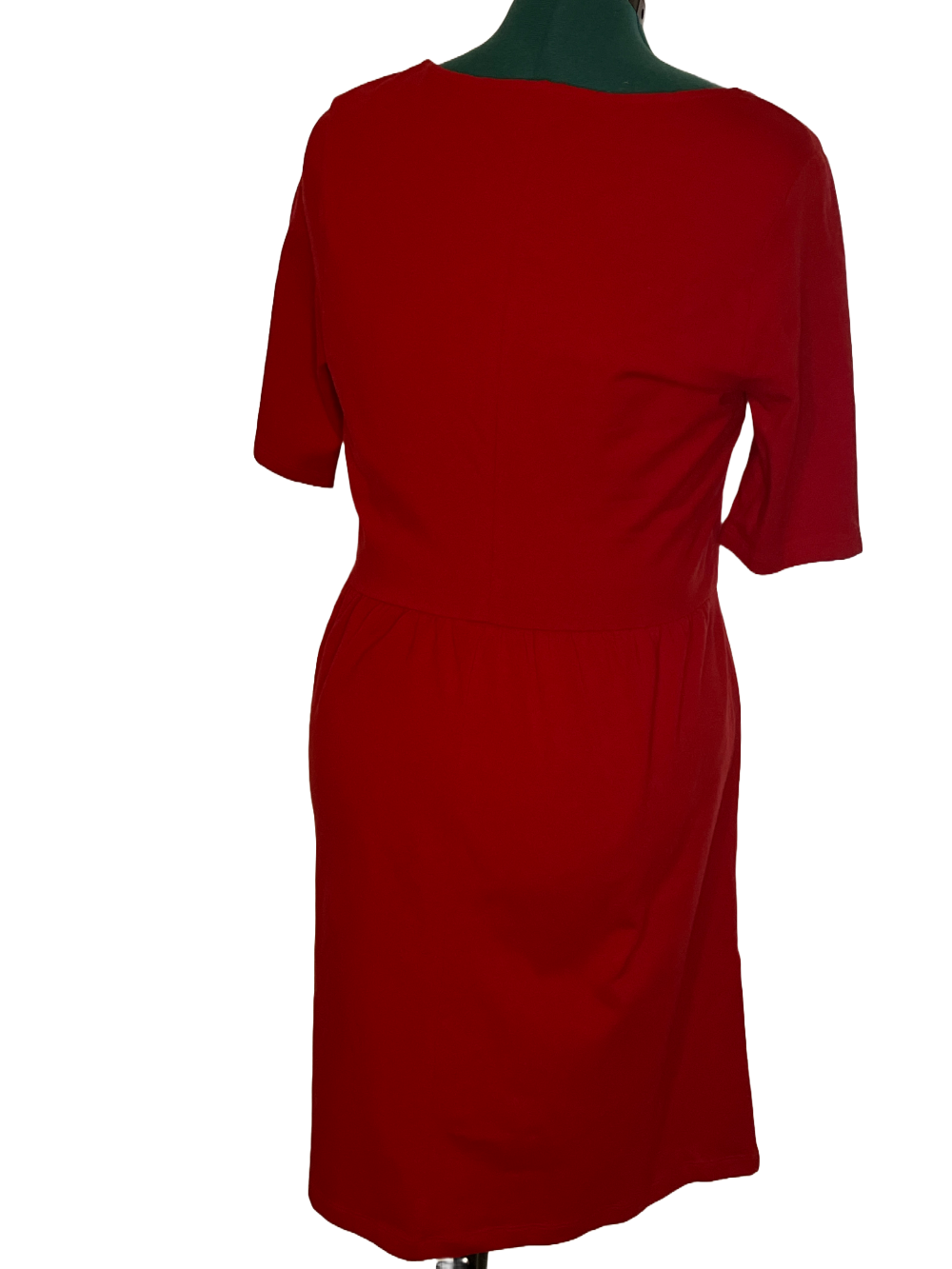 New with Tag-Effortless Elegance – Old Navy Red Short Sleeve Dress (L)