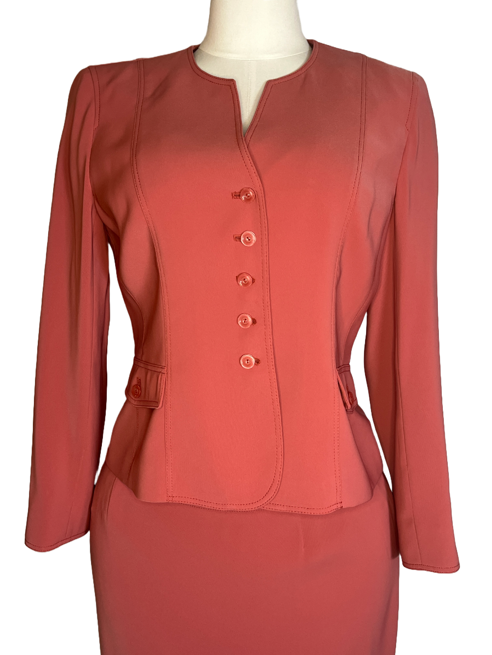Jones New York- Coral 2 Piece Skirt Suit(size 14P)