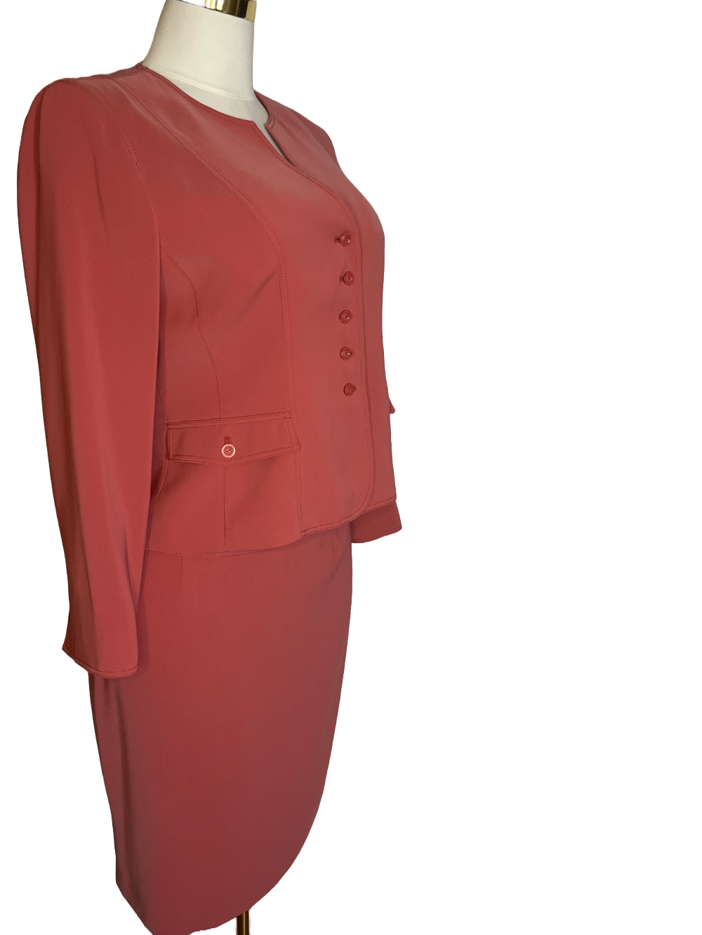 Jones New York- Coral 2 Piece Skirt Suit(size 14P)