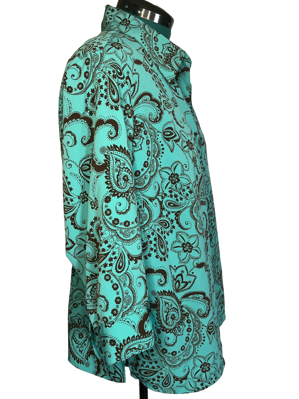 Turquoise Paisley Blouse(size 2x)