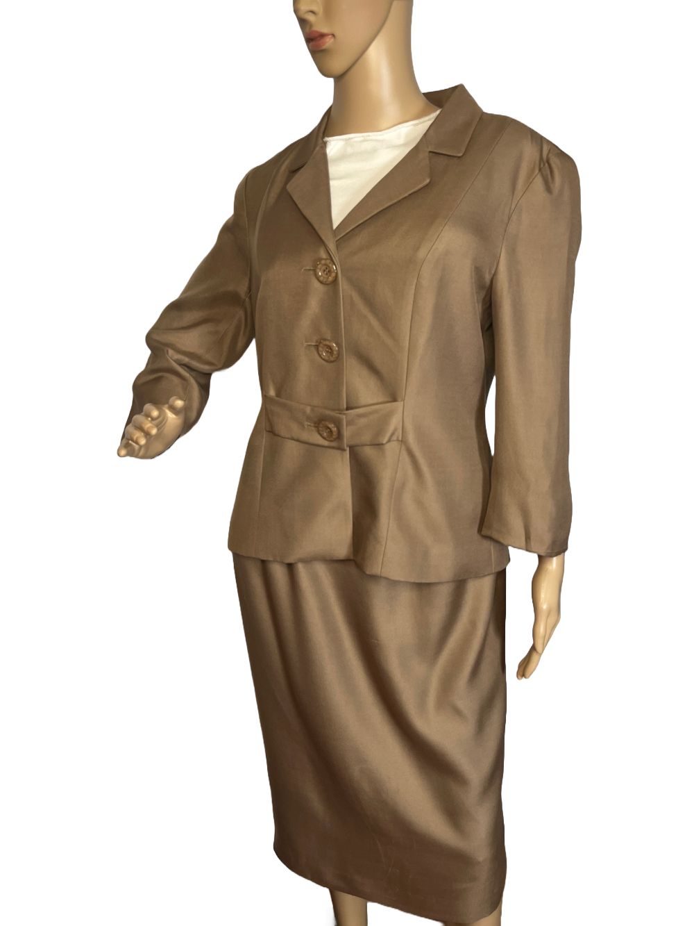 Adrianna Papell- Women's Brown Skirt Suit (size 10P)
