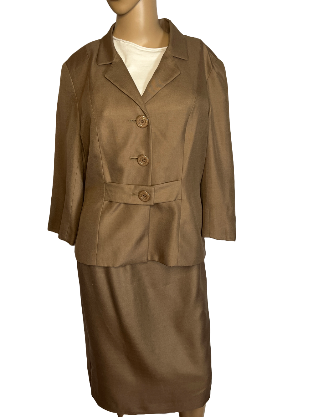 Adrianna Papell- Women's Brown Skirt Suit (size 10P)