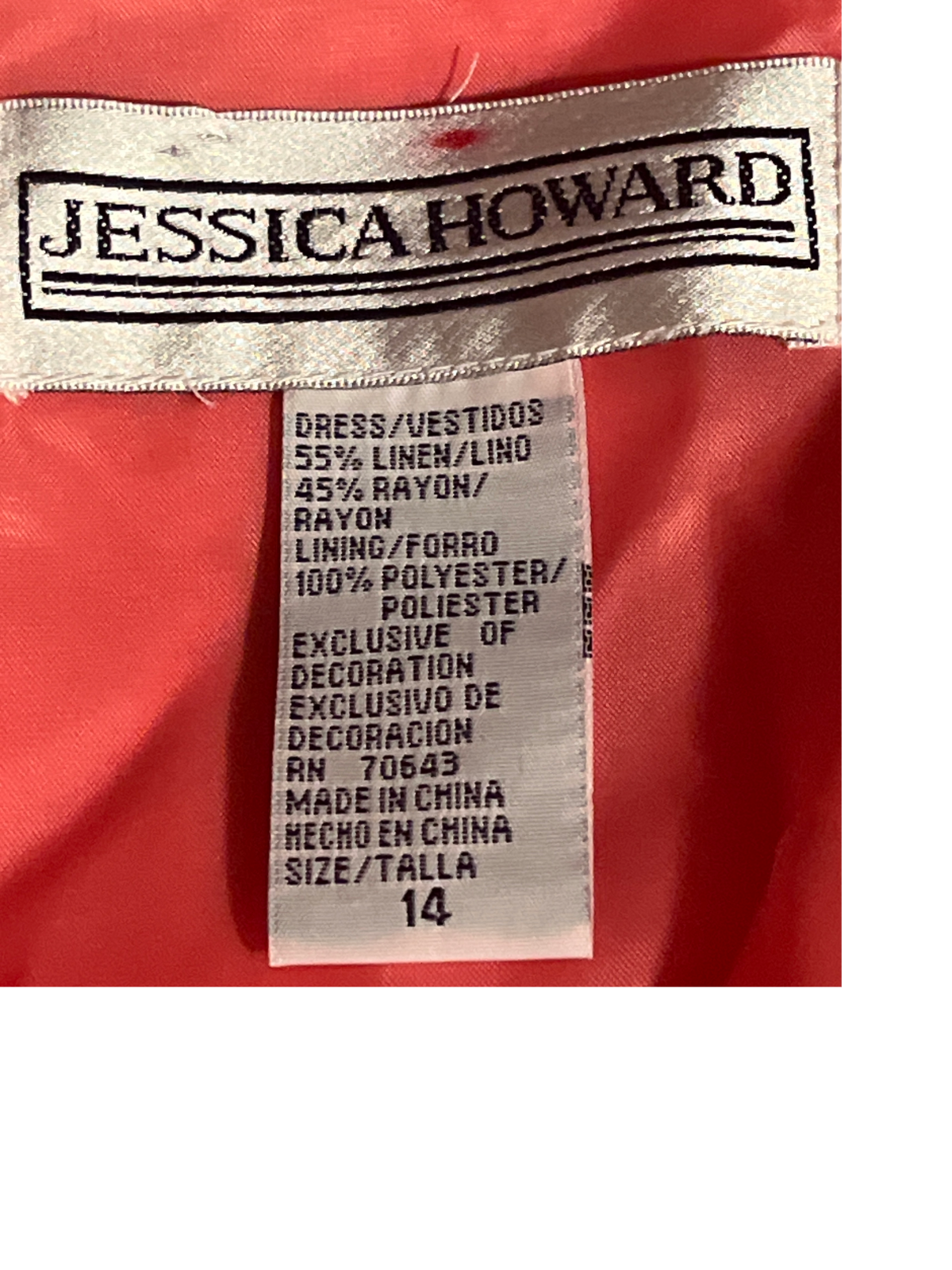 Brighten Your Look with Our Orange Linen-Rayon Sleeveless Dress – Lightweight, Breathable, Perfect for Summer(Size 14)