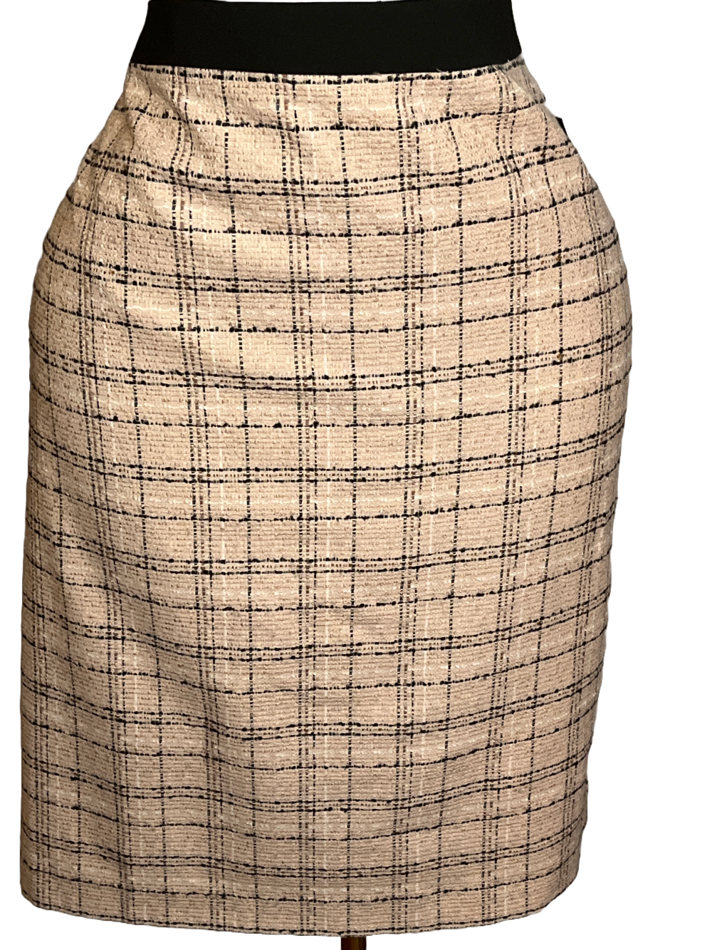  Elegant Plaid and Beige Skirt(size 18)-Item New with Tag