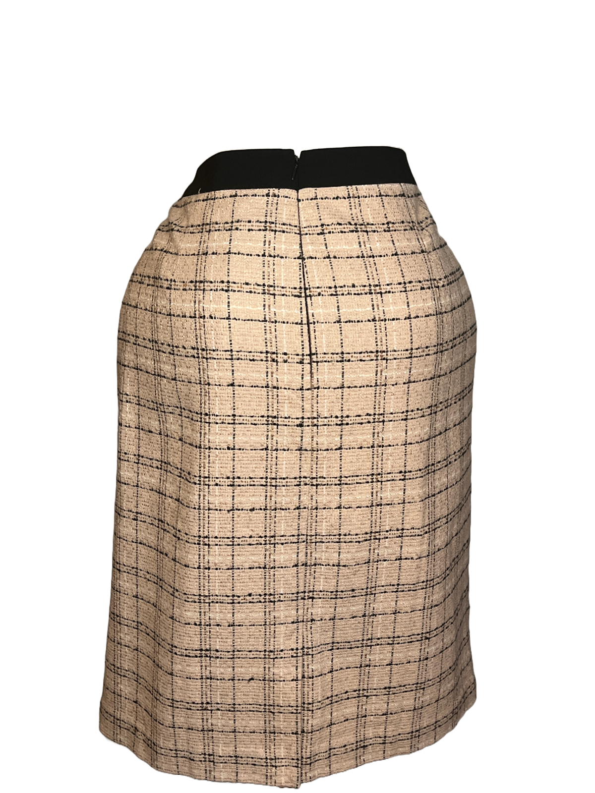  New With Tag- Elegant Plaid and Beige Skirt(size 18)