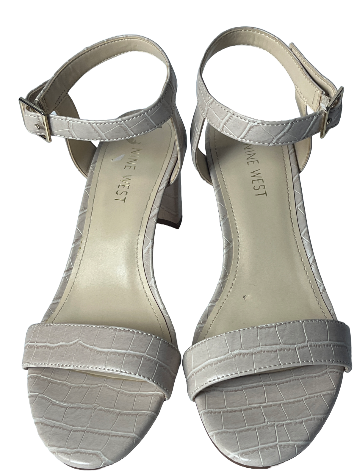Women's Beige Heeled Sandals (size 8M)