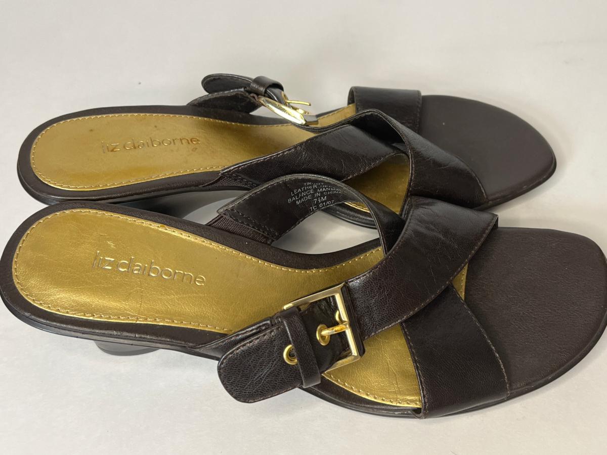  Women's Brown Leather Sandals (size 7.5)