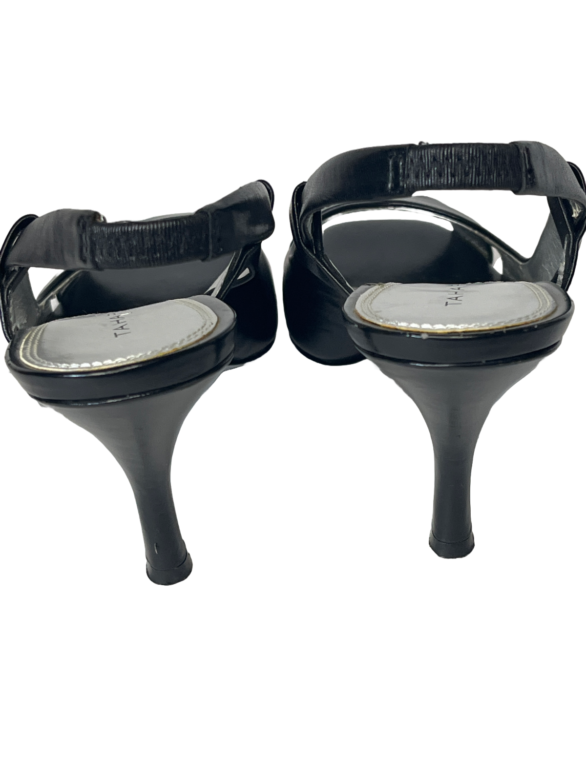 Women's Black Open-Toe Heels (size 7M)