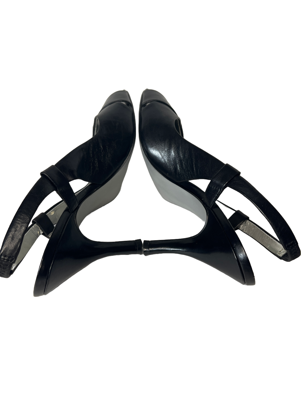 Women's Black Open-Toe Heels (size 7M)