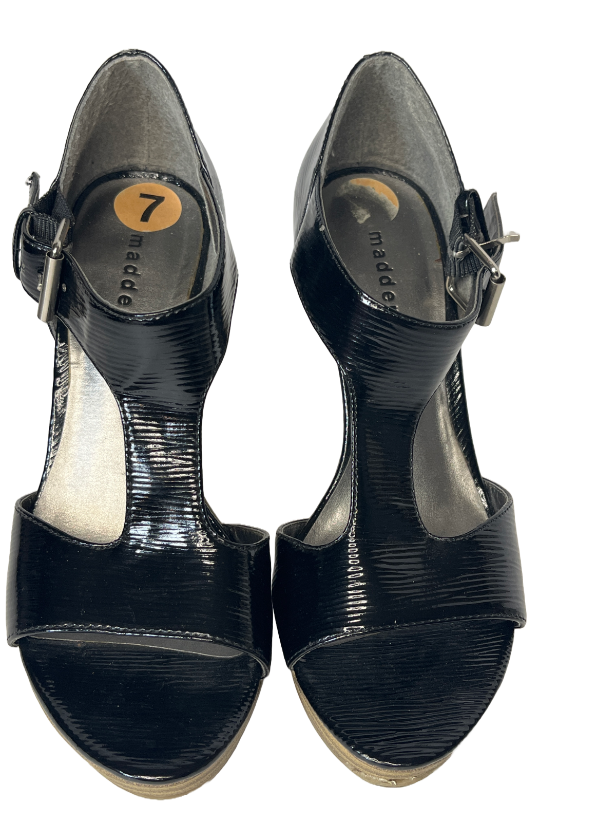 Madden Girl -Black High Heel Sandals (size 7)