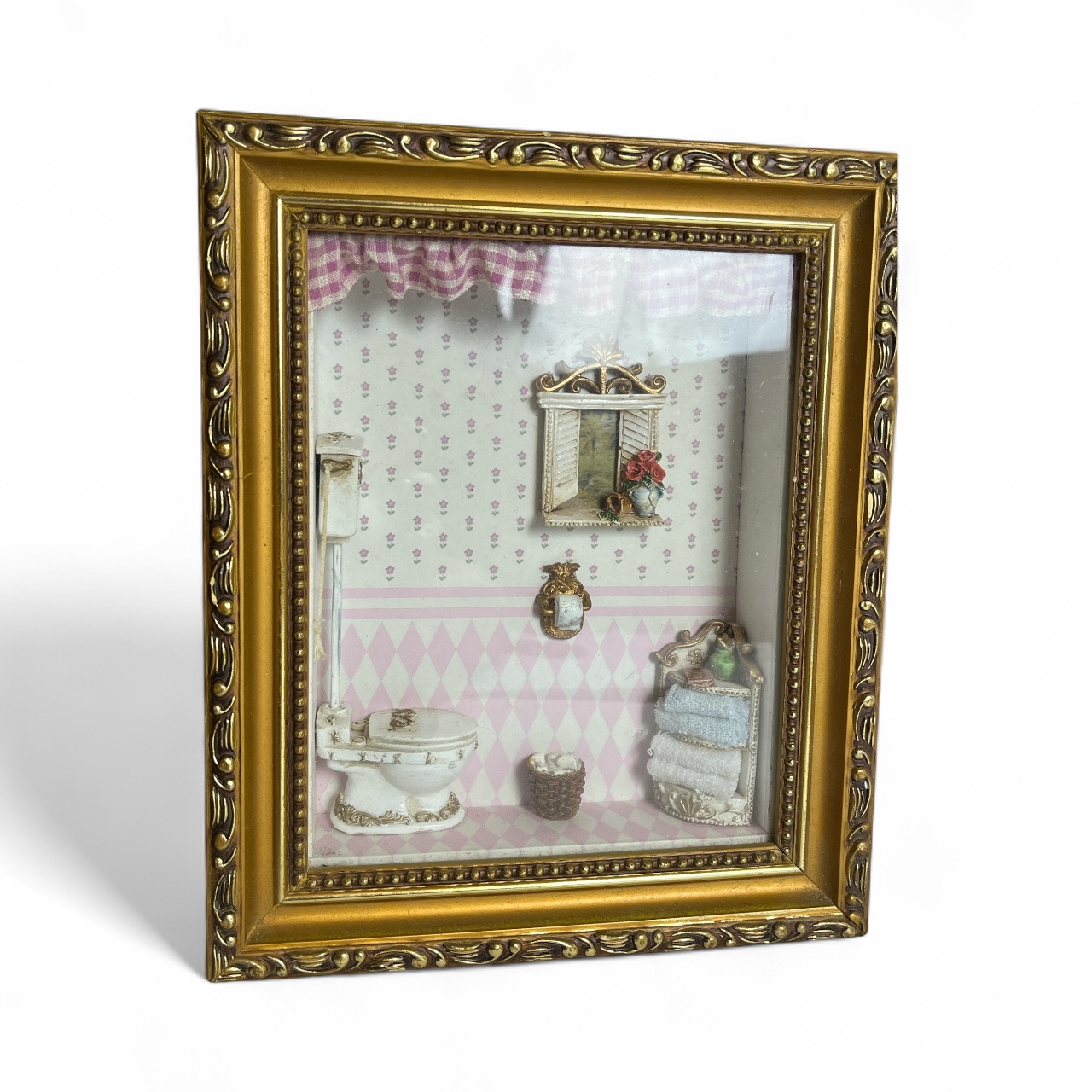 Miniature Bathroom Shadow Box(set of 2)
