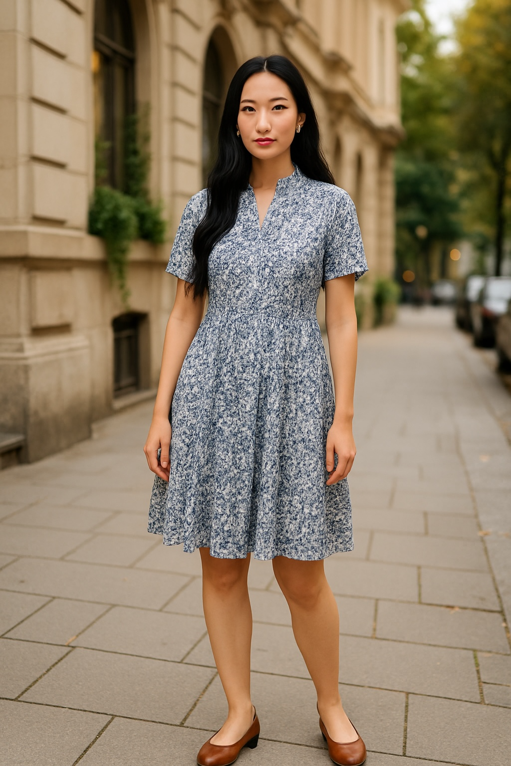 MSK-Floral Print Dress(petite small)