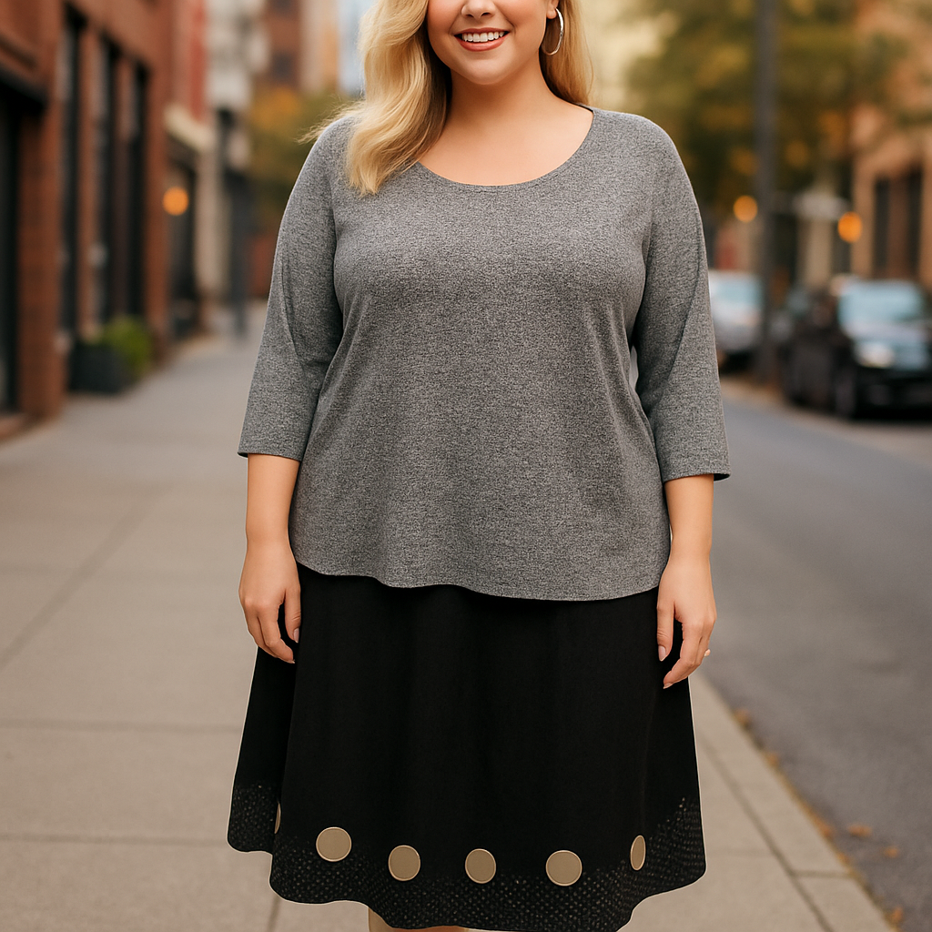 Gray Long-Sleeves pull over Top (size XL)