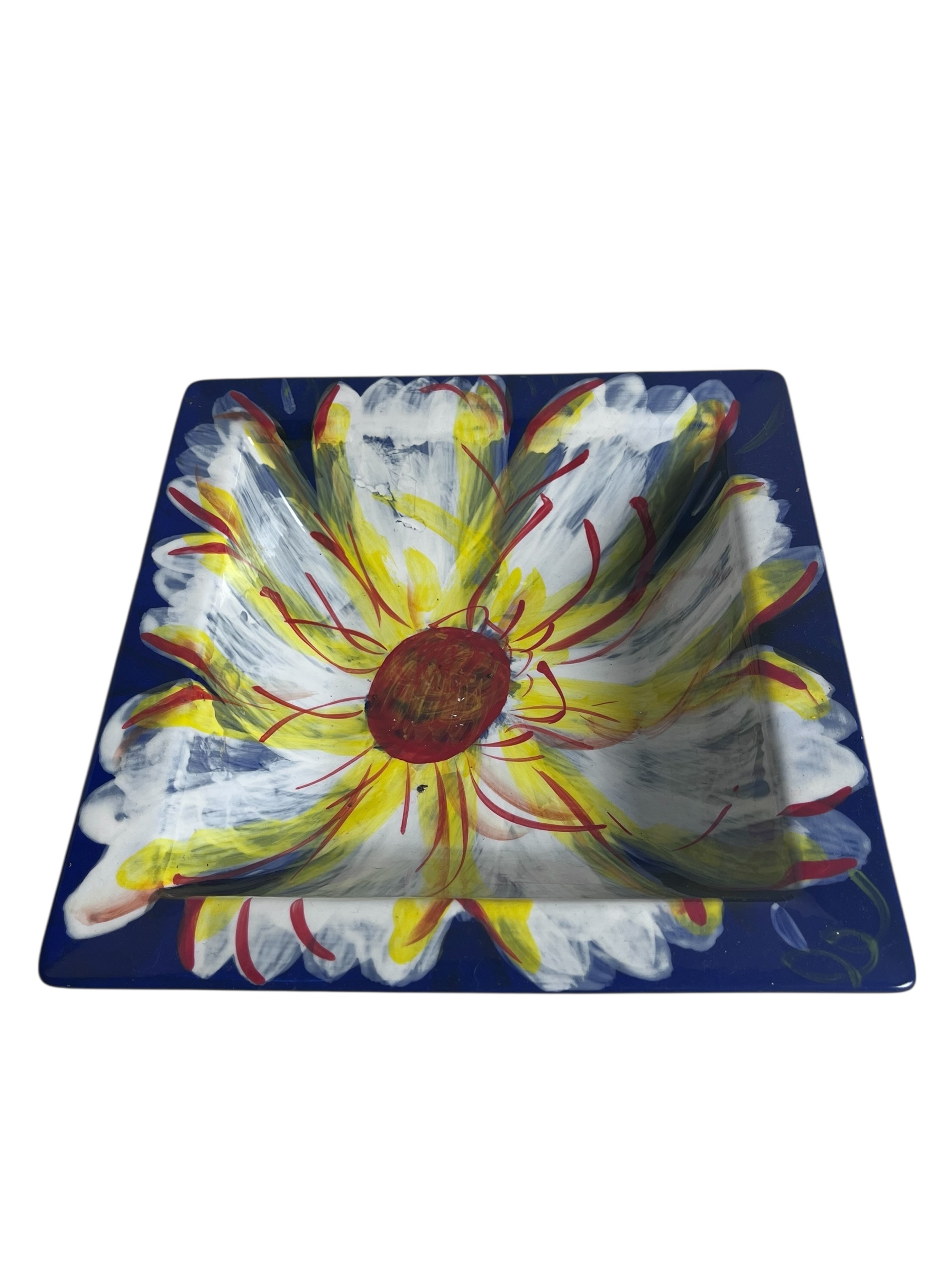 Hand-painted Ceramic Square Bowl