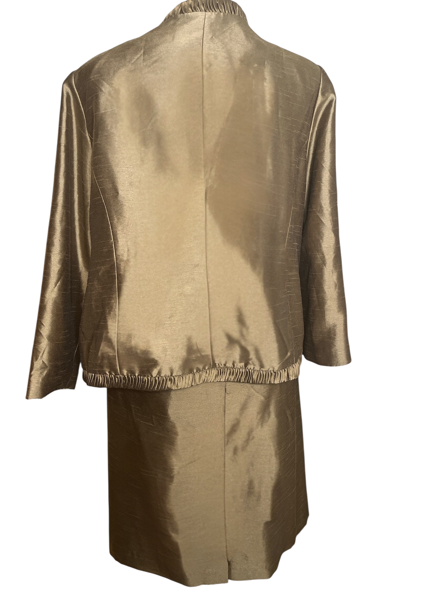 New with Tag- Gold Satin Skirt Suit (22WP)