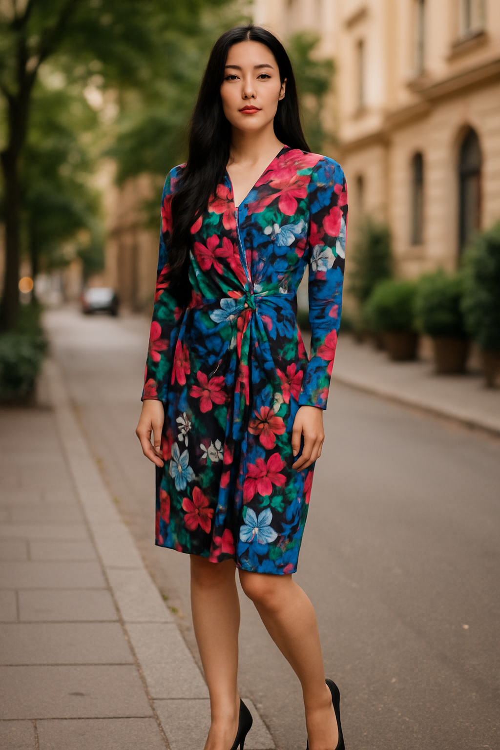 Floral Print Cocktail Dress (size 12)