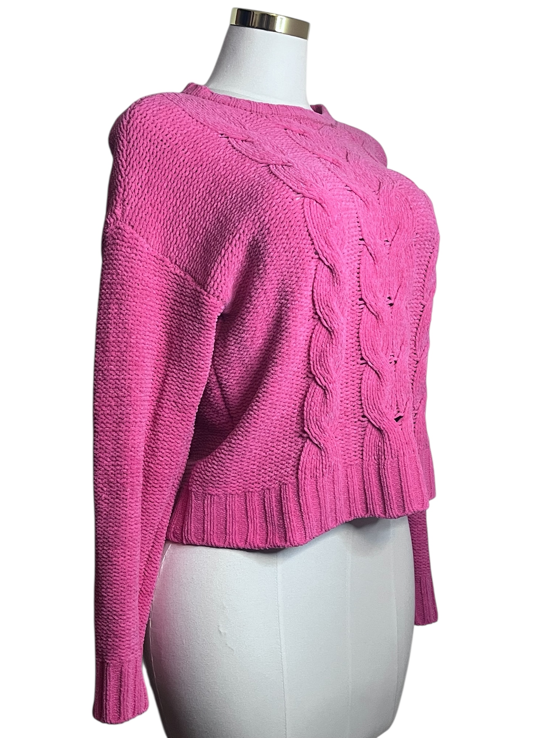 American Eagle Pink cable pull over Sweater – Size Small