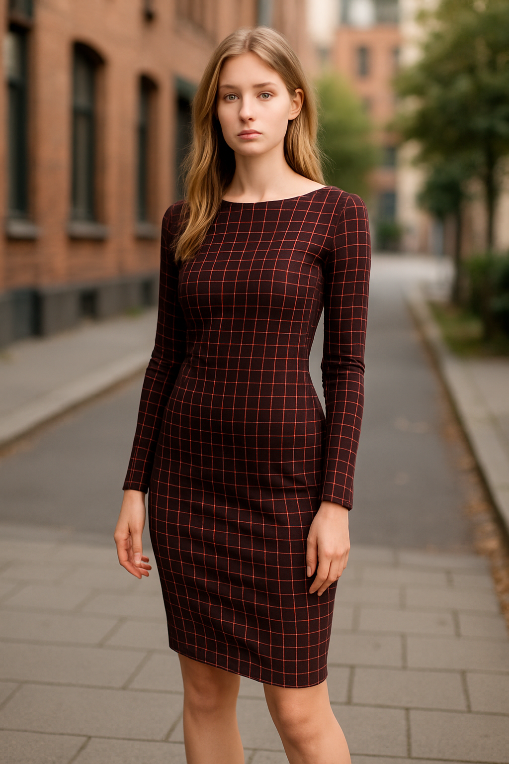  Checkered Pencil/Cocktail Dress (xxs)