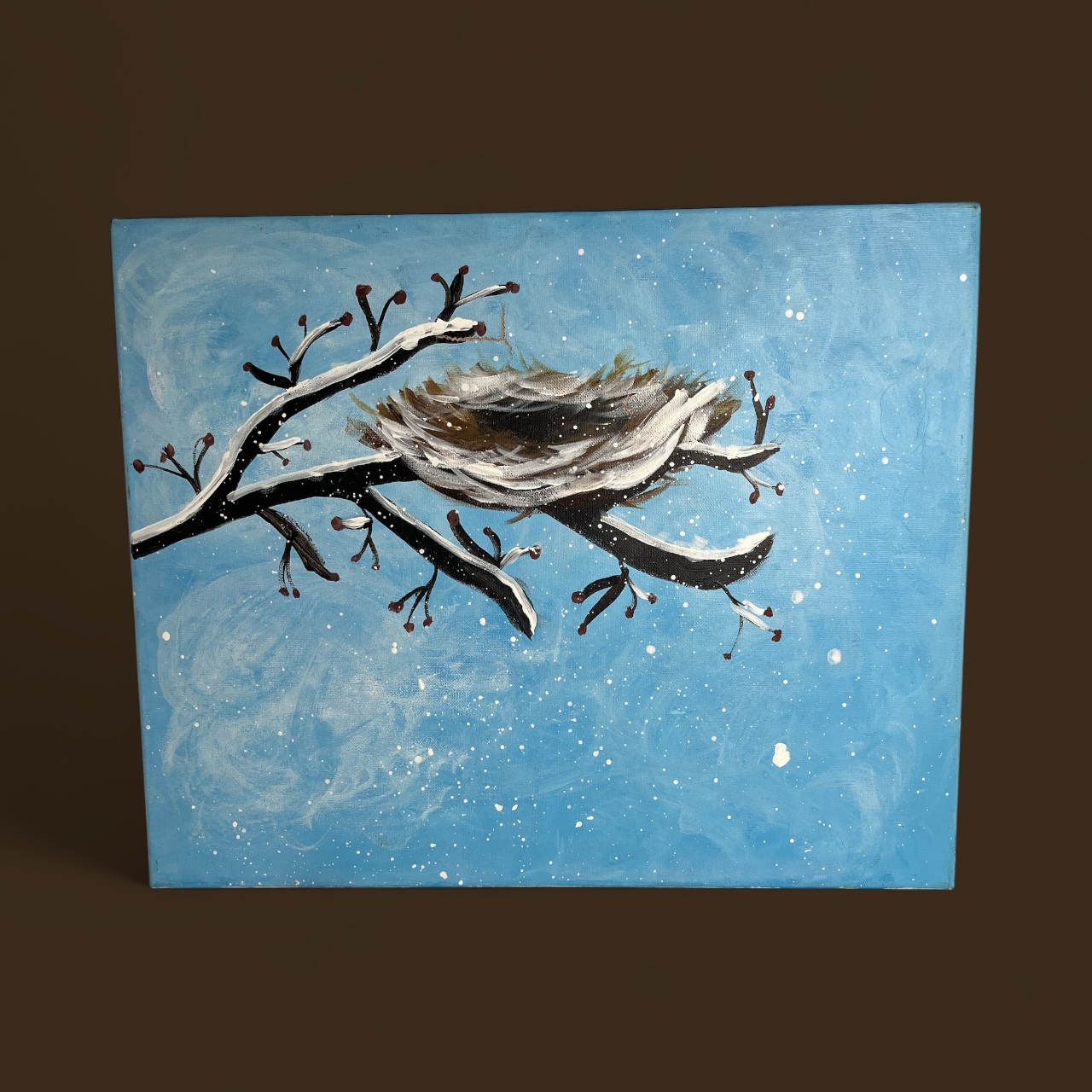 Hand-painted Bird Nest Wall Art