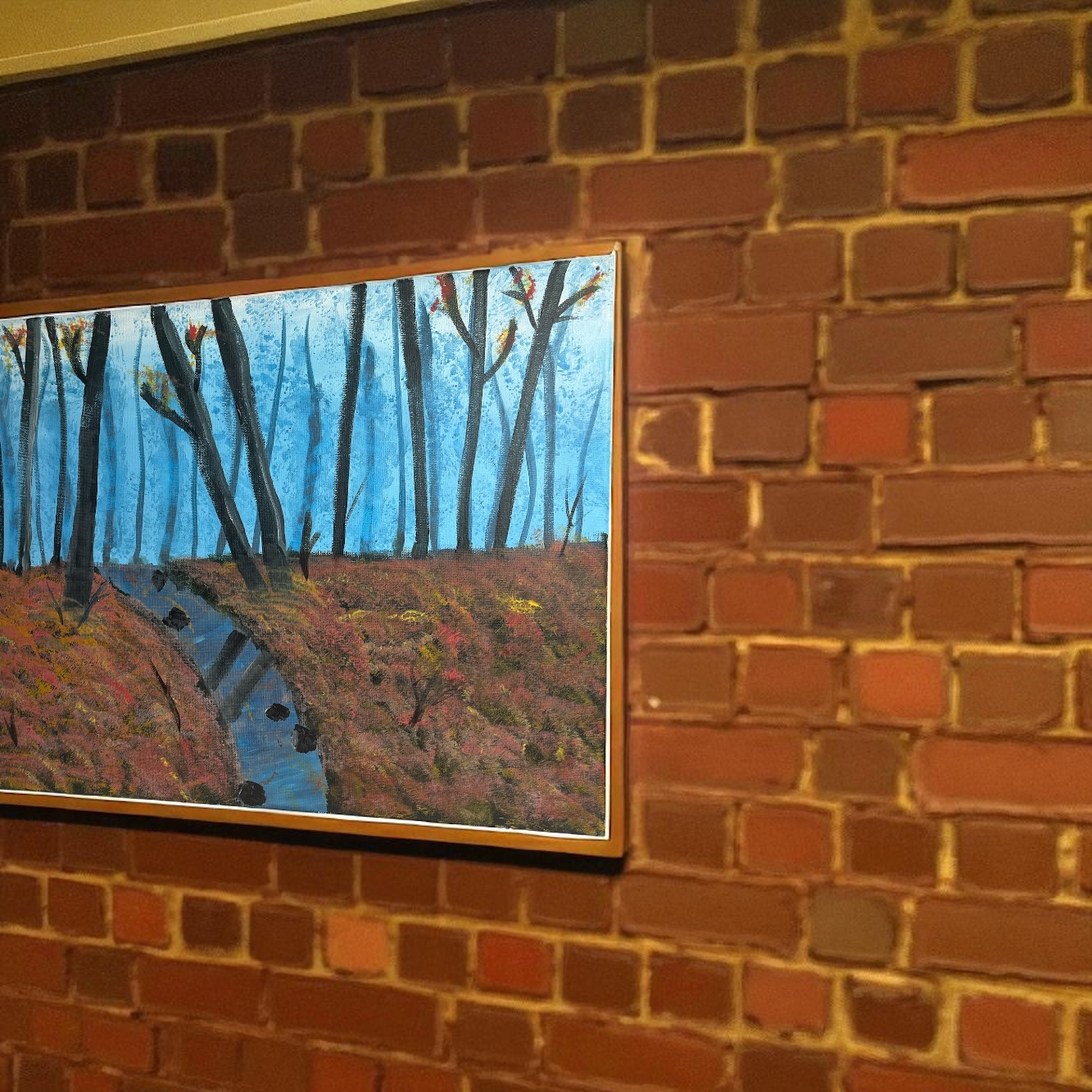 Forest Stream Painting