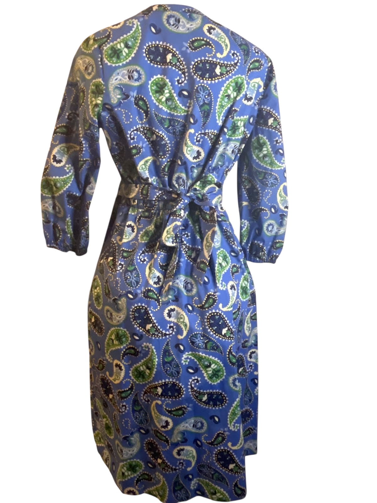 Croft & Barrow-Printed Blue Paisley Dress