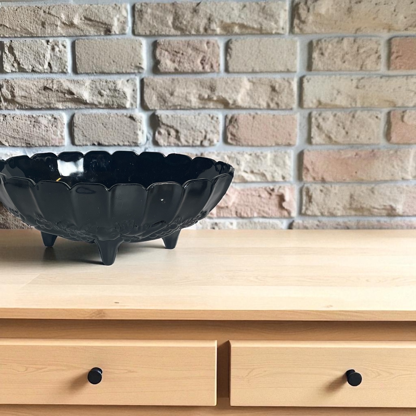 Black Ceramic Decorative Bowl