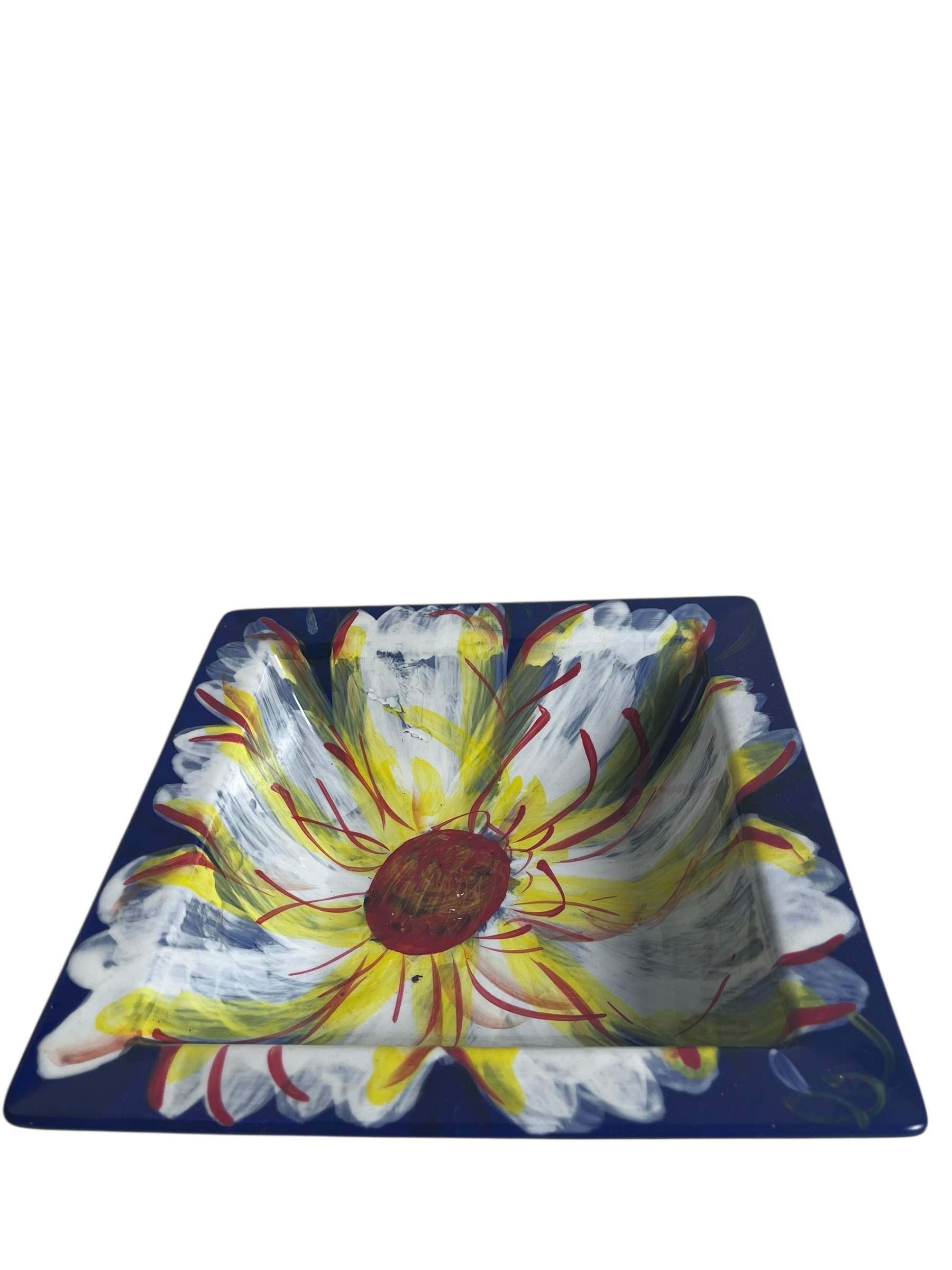 Hand-painted Ceramic Square Bowl