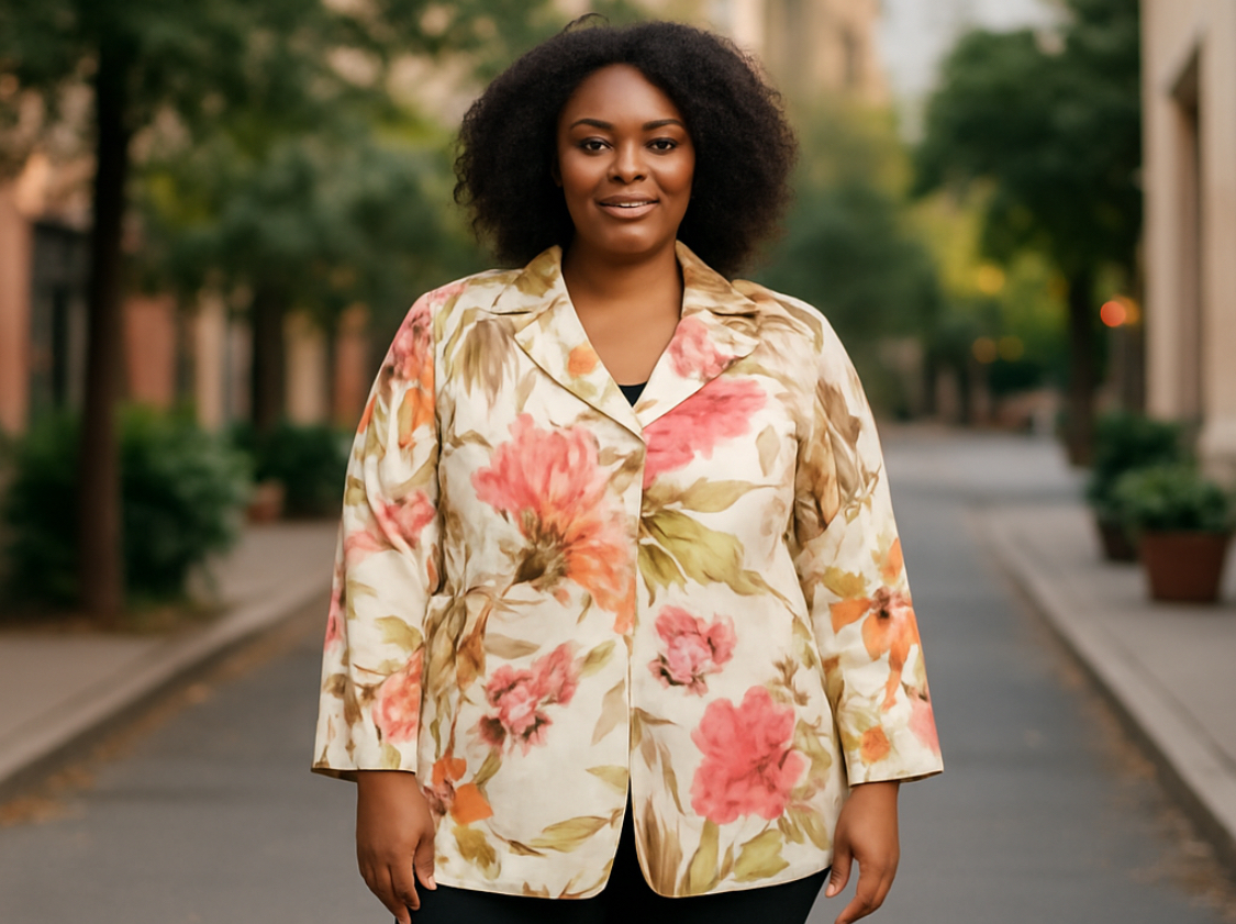 Alfred Dunner-Floral Print Jacket (size 18W)