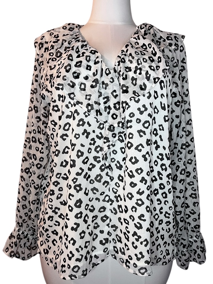 Leopard Print Blouse (XL)