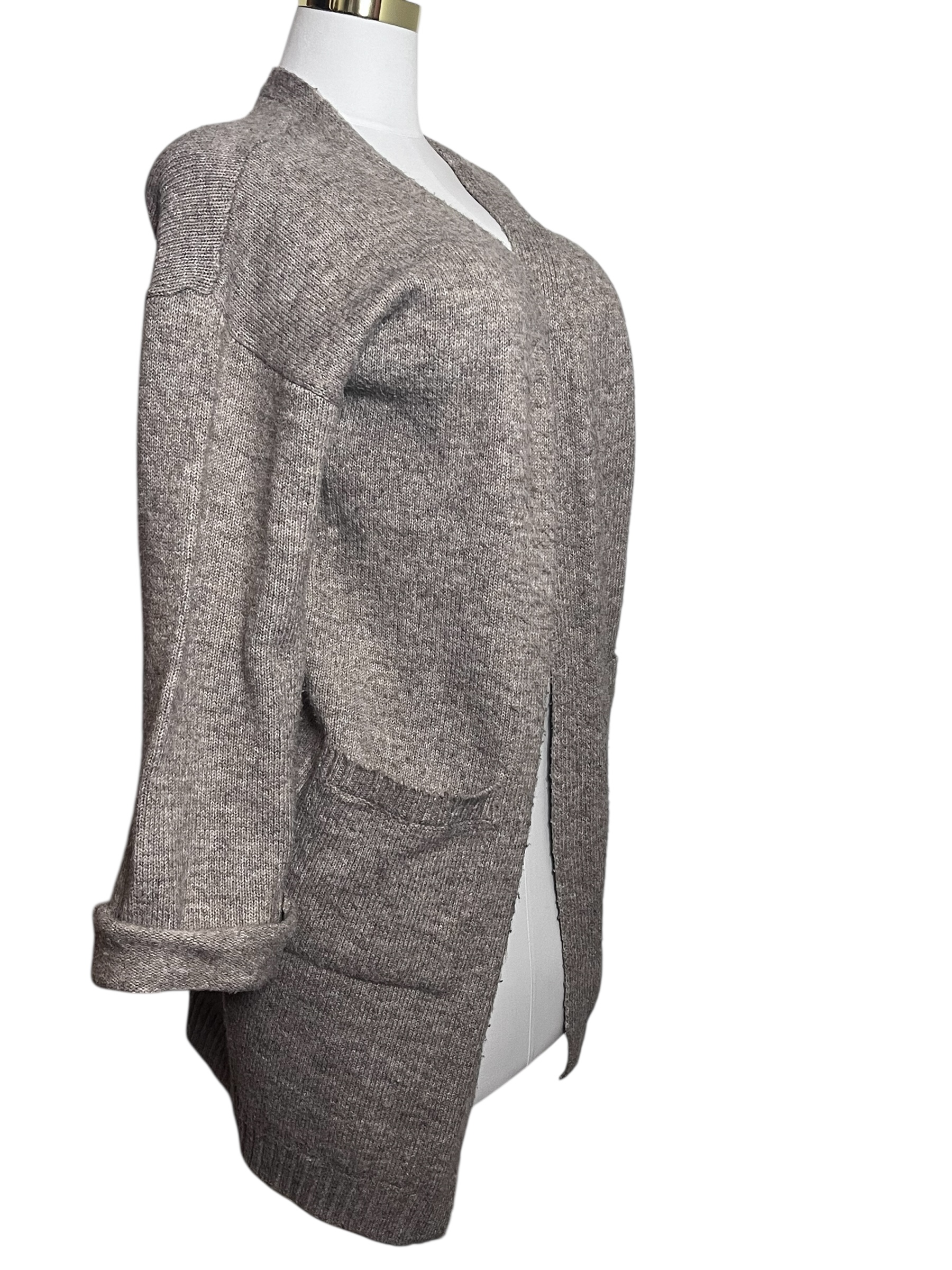 Pink Rose Cozy Knit Cardigan light Brown size S