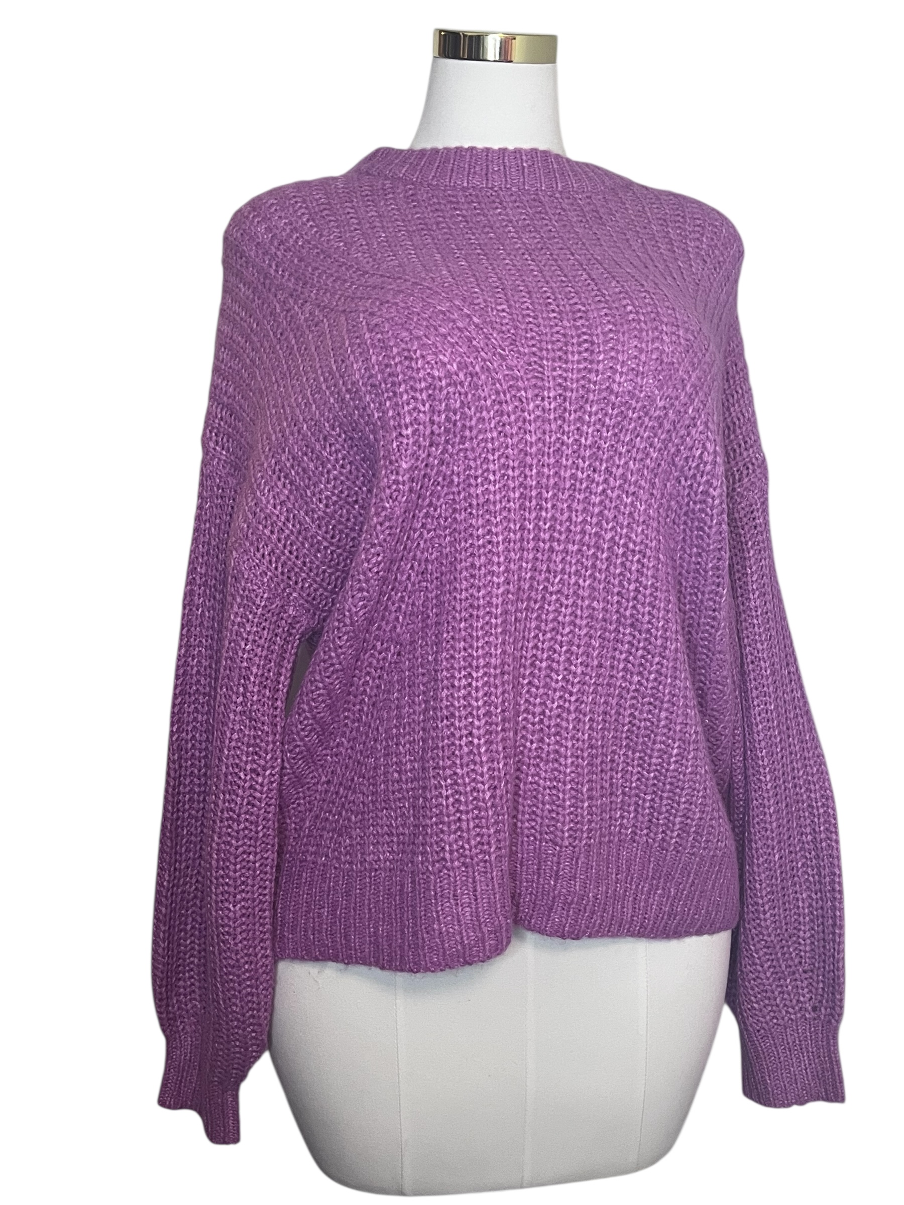 New with Tag-a new day Women's Cowl Neck Sweater - Purple