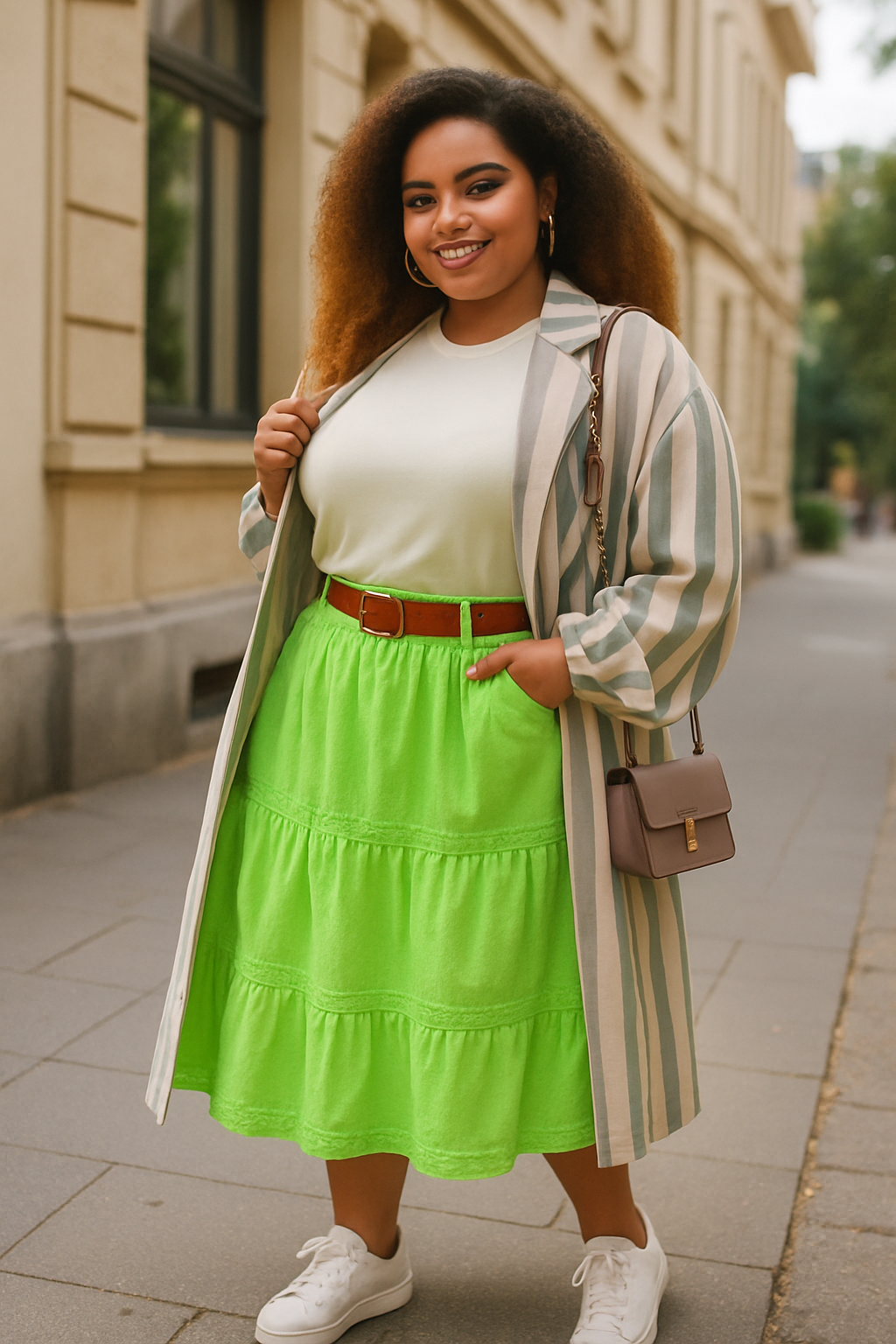 Green Bohemian Skirt(size L)