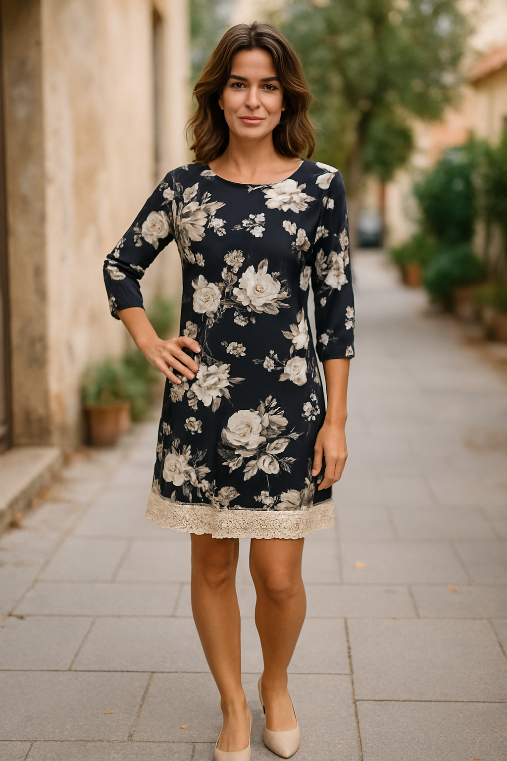 	Bloom in Style – Gorgeous Floral Print Dress(Size XS)