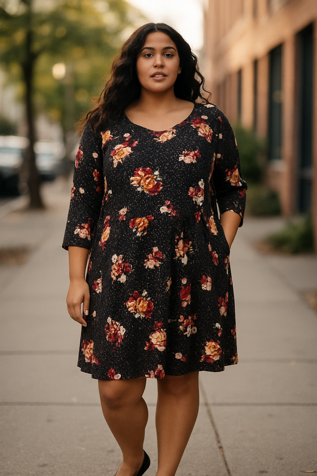 Torrid- Floral Black Dress (size 2x)