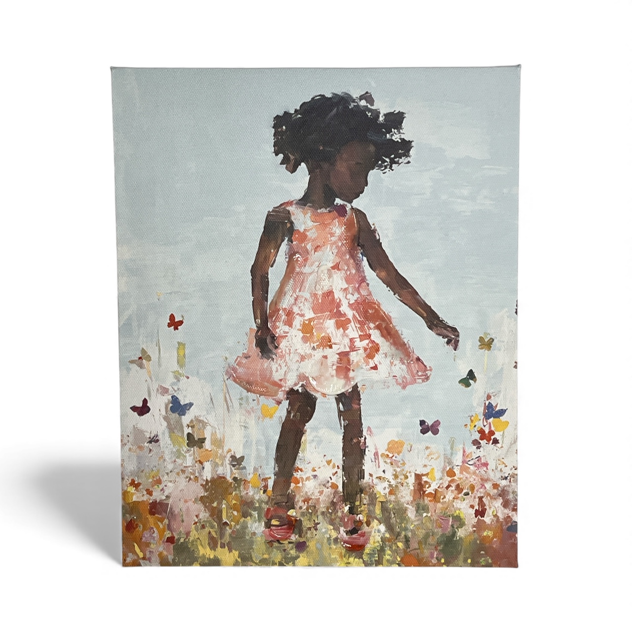 Girl in Garden Art Canvas(set of 2)