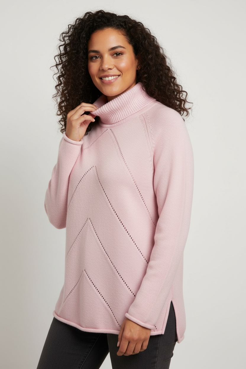Croft & Barrow Light Pink Turtleneck Sweater XL