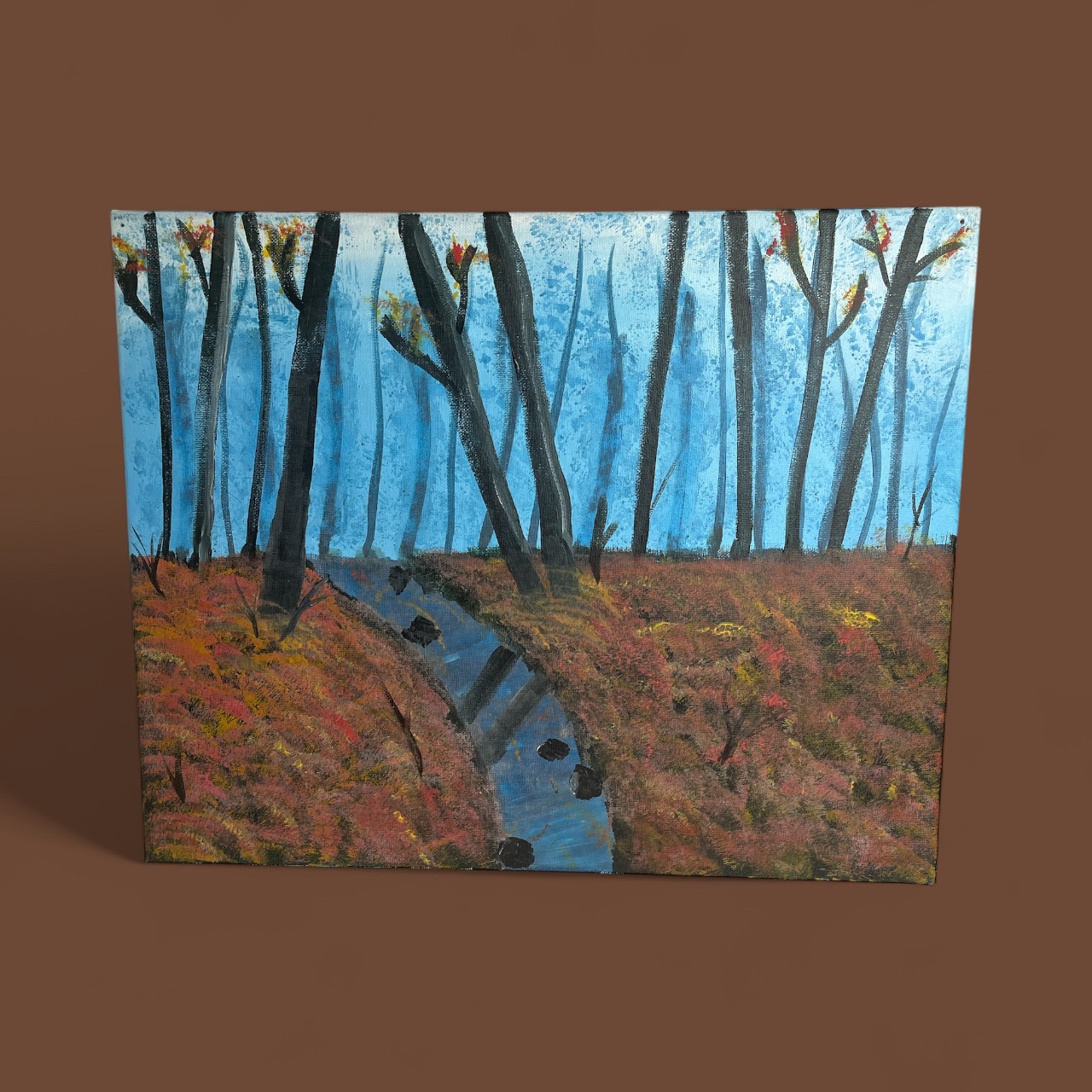 Forest Stream Painting