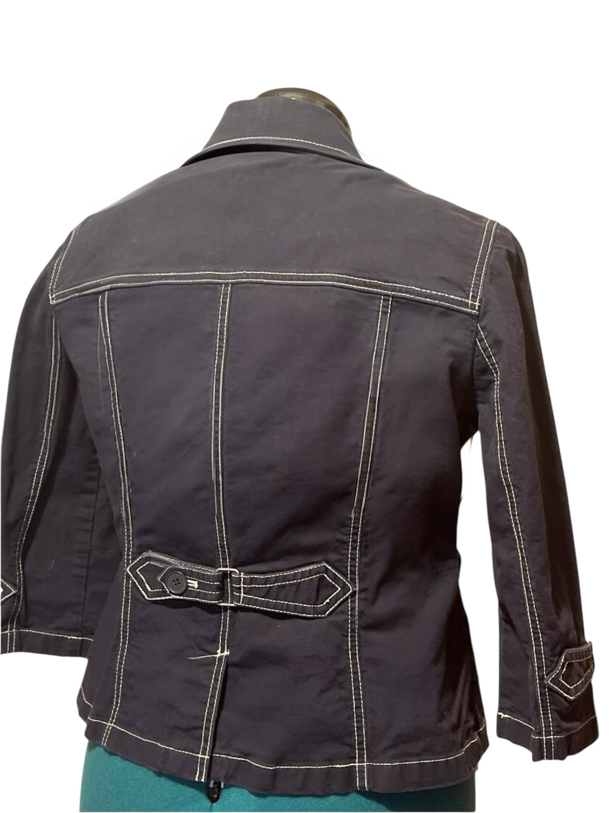 Ann Taylor Loft Dark Blue Jean Jacket/Blazer(Size 12 P)