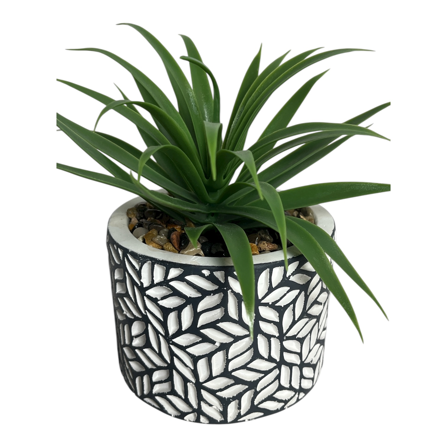 Artificial Succulent Plant in Patterned Pot