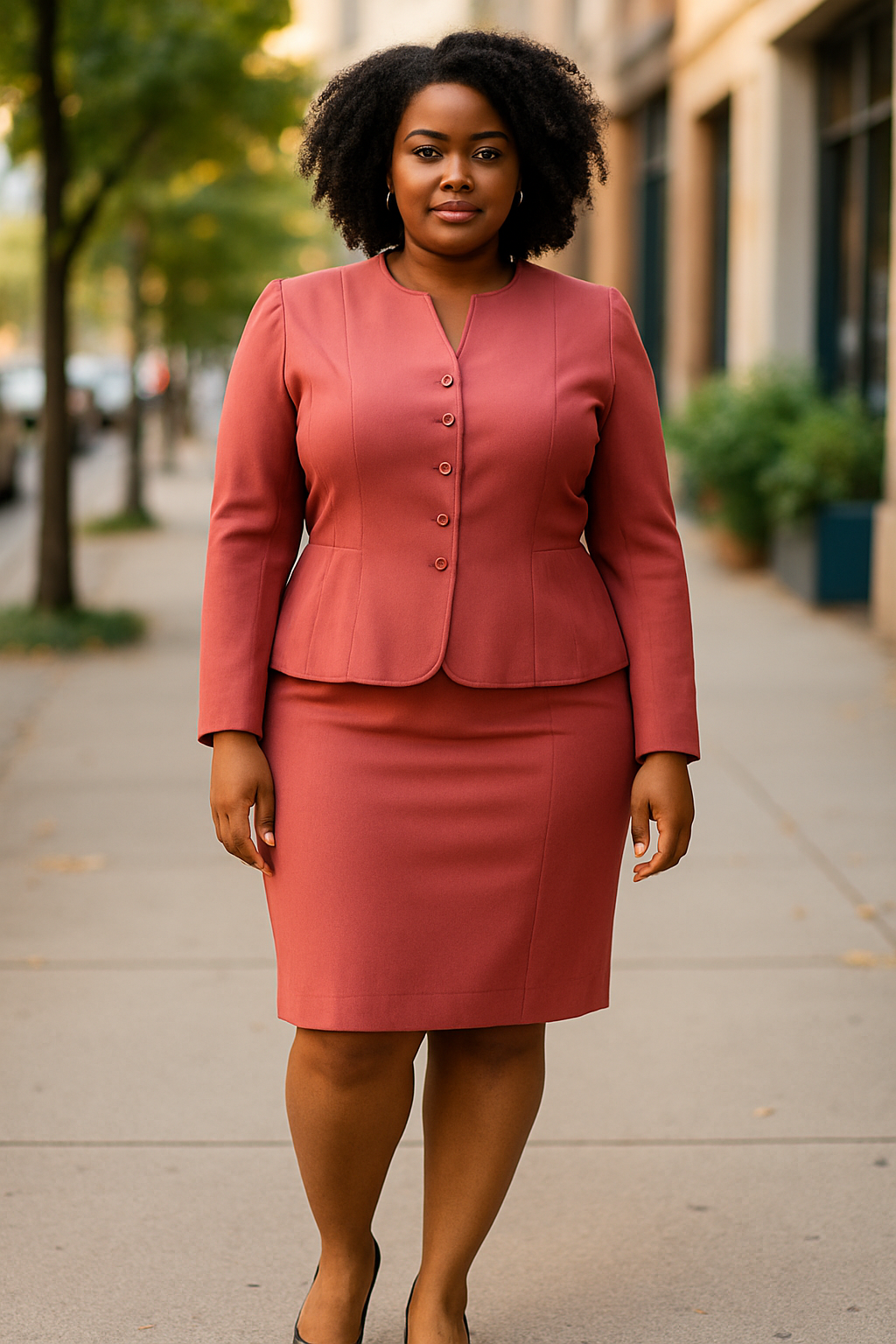Jones New York- Coral 2 Piece Skirt Suit(size 14P)