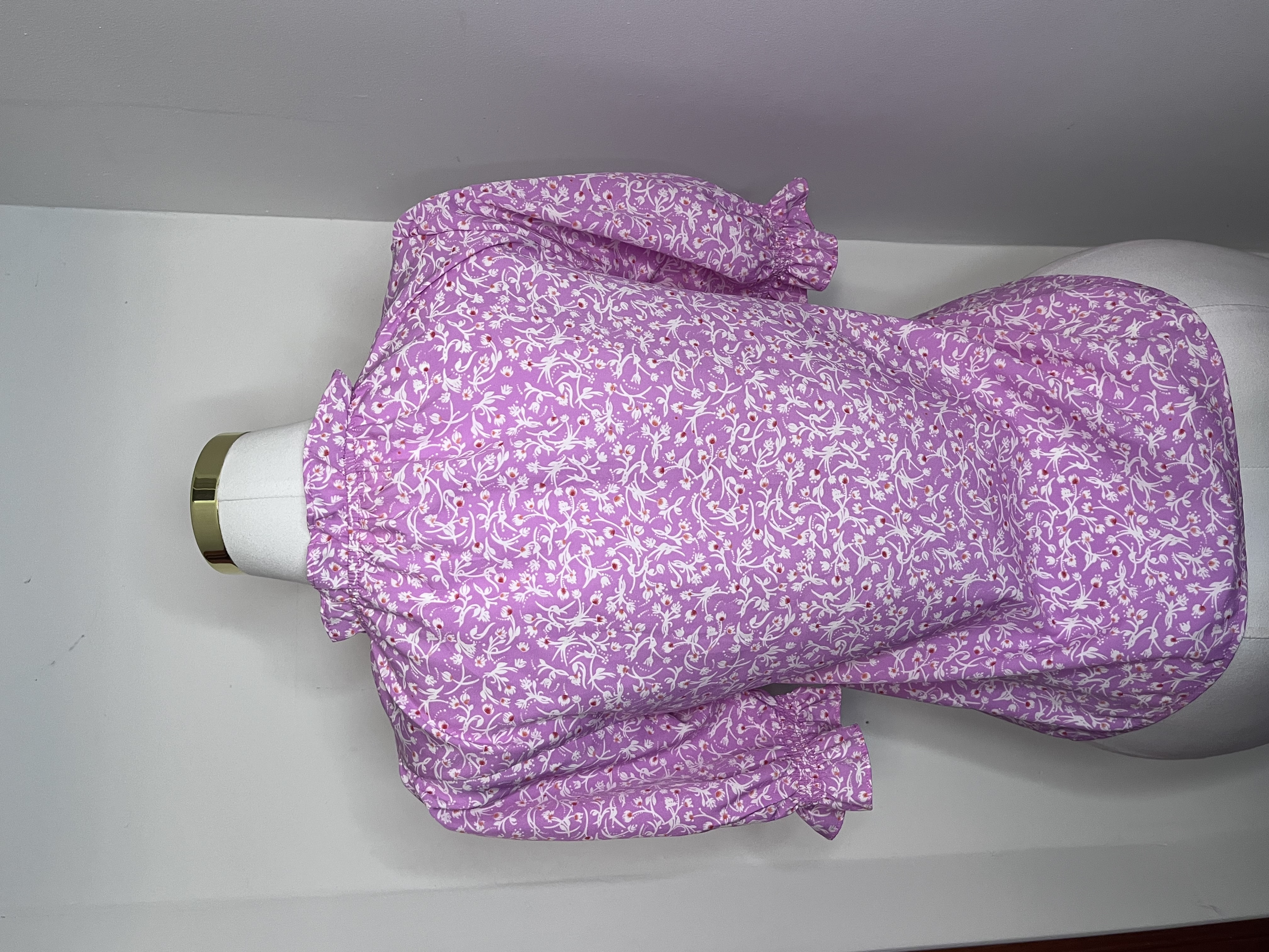 Women's Floral Print Ruffle Blouse (size S)