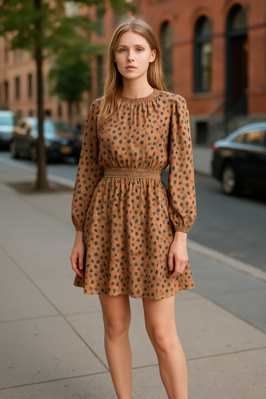 SHEIN -Polka Dot Dress (size L)